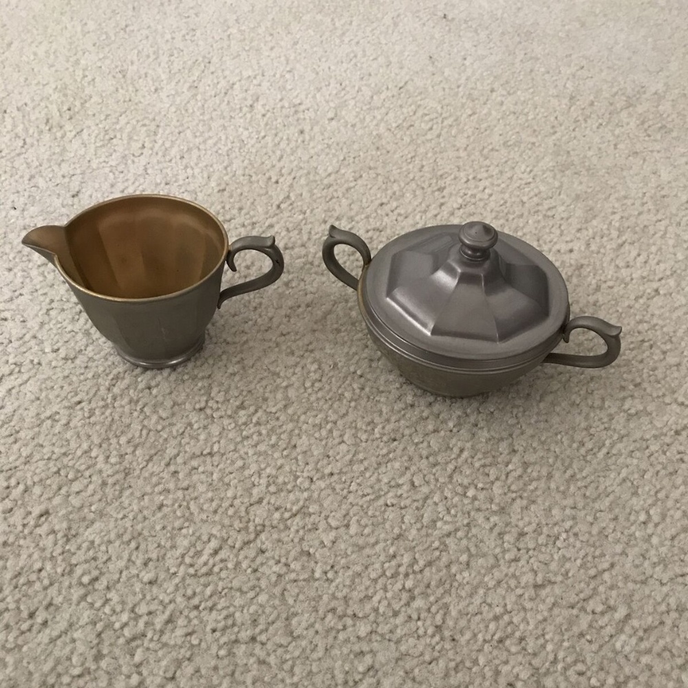 MB Means Best stainless steel cream and sugar set